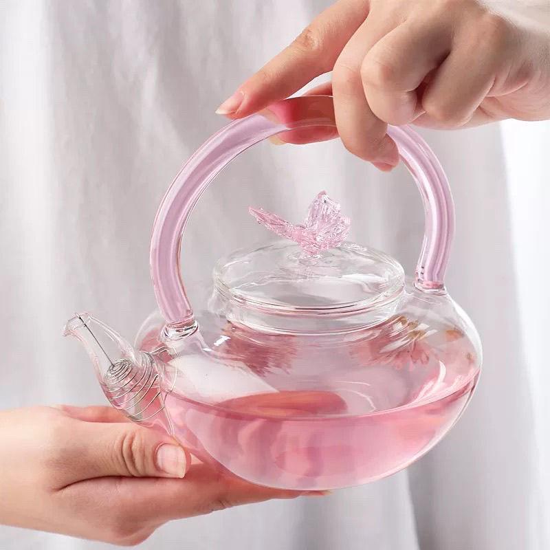 Heat-Resistant Glass Teapot with Handle for Kung Fu Tea Ceremony