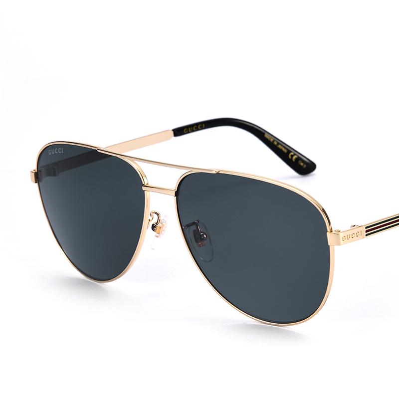 GUCCI Sunglasses Enamel Mirrors Toad Mirrors Metal Aviator Sunglasses Men's Blue