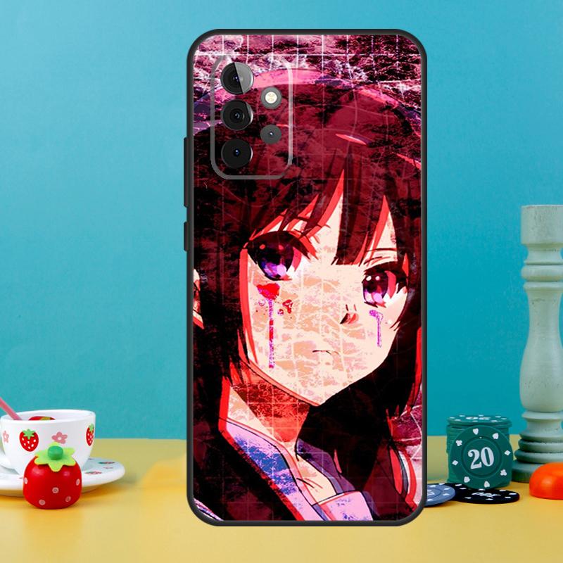 Sad Anime Aesthetic Senpai Case For Samsung Galaxy A15 A16 A05 A26 A36 A56 A52 A53 A33 A13 A34 A54 A14 A35 A55 A22 A32
