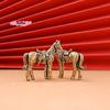 S-1 Pc Brass Horse Figure Home Decor Ornament Handicraft Get Rich Theme Statuette for Enhancing Wealth And Equestrian Decor