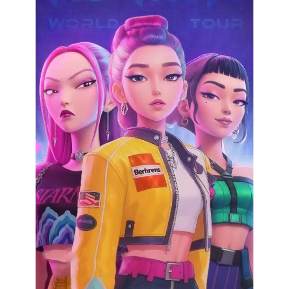 

Kpop Мисливці на Демонів Аніме Алмазна Вишивка 5d Зроби Сам Румі Міра Зої Мультяшна Дівчинка Візерунок Вишивки Хрестиком Мозаїка Домашній Декор Round 30x40cm