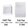 White 6/12/24/48pcs Half Pans Plastic Artists Watercolor Paint Grid Art Supplies Paint Palette Painting Supplies