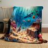 Underwater Treasure Adventure print blanket soft and cozy perfect for the living room bed sofa or a nap,gift