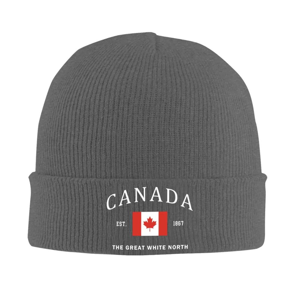 Canada Flag Skullies Beanies Caps Unisex Winter Warm Knitting Hat Unisex Women Street Adult Canadian Patriotic Pride Bonnet Hats