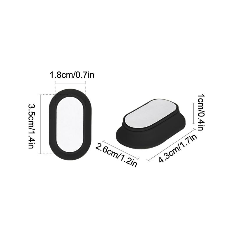 5Pcs Magnetic Remote Control Bracket, Self-Adhesive Wall Mounted Storage Bracket For Remote Controls, Household Goods Storage