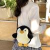 New Cartoon Plush Penguin Crossbody Bag Doll Toy Cute Animal Penguin Plush Stuffed Coin Purse Out Travel Backpack Kids Gift