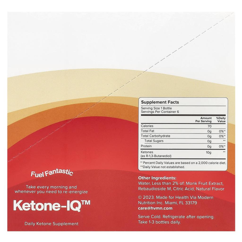 Ketone-Iq, Classic Multi-Serve, 6 lahví, 59 ml (2 fl oz) Každý