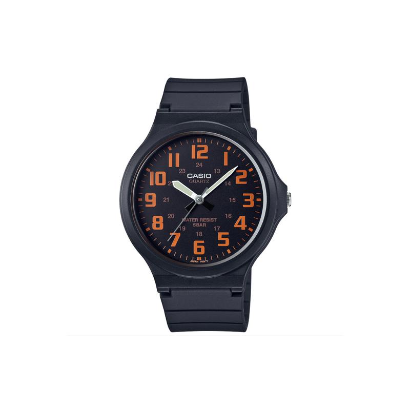 Casio STANDARD Series Men s Quartz Watch Waterproof Quartz Movement Resin Strap Japanese and Korean Watch Men s Watch Black Dial MW-240-4BJH чёрный