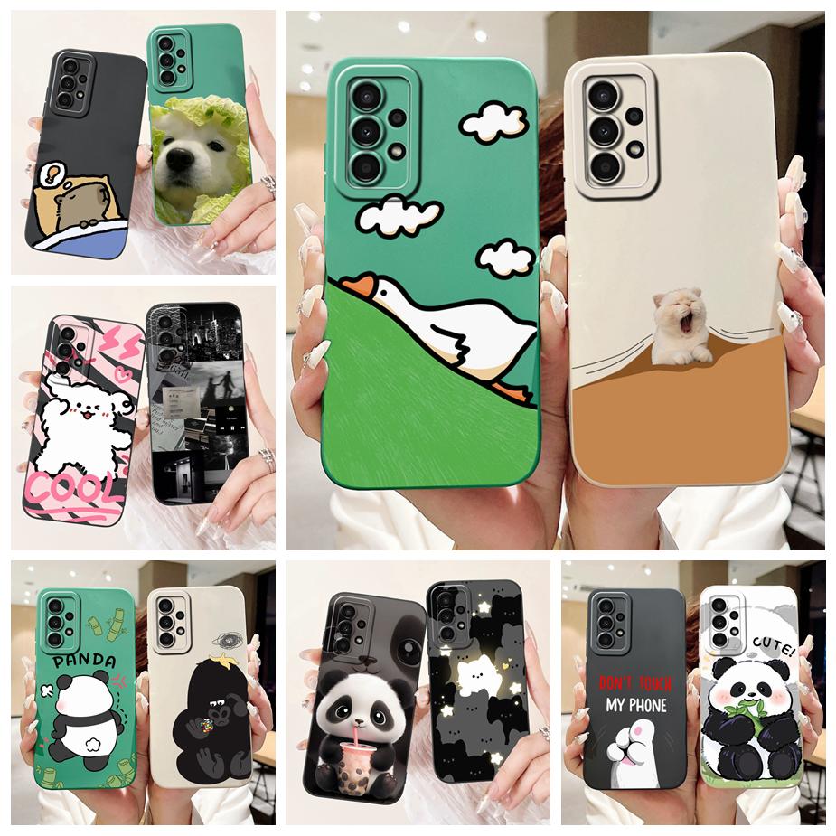 For Samsung Galaxy A13 4G Case SM-A135F Cute Fashion Cartoon Cover Soft TPU Phone Cases For Samsung Galaxy A23 A33 A53 5G Bumper