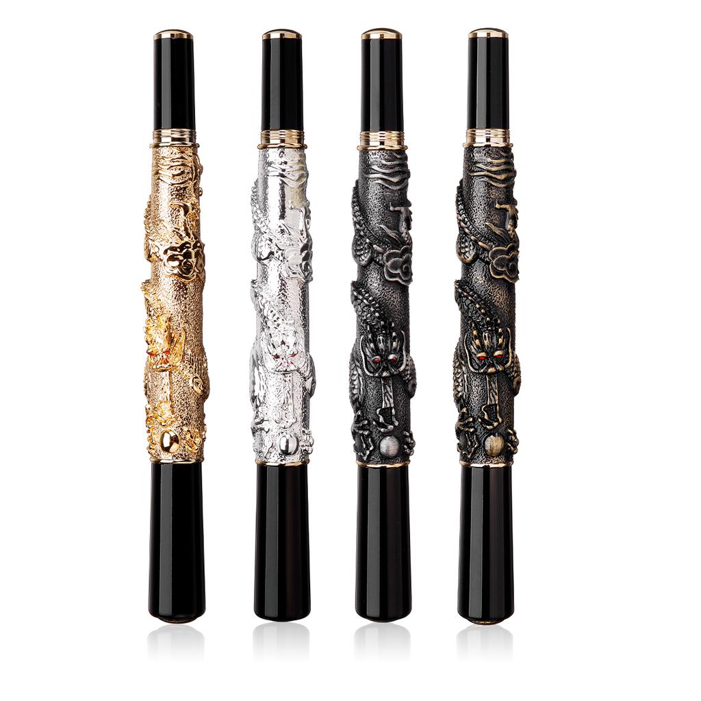 JINHAO Dragon Heavy Fountain Pen Clip 0.5mm Broad Nib 18KGP Business Men JINHAO Dragon Heavy Fountain Pen Clip 0.5mm Broad Nib 18KGP Business Men