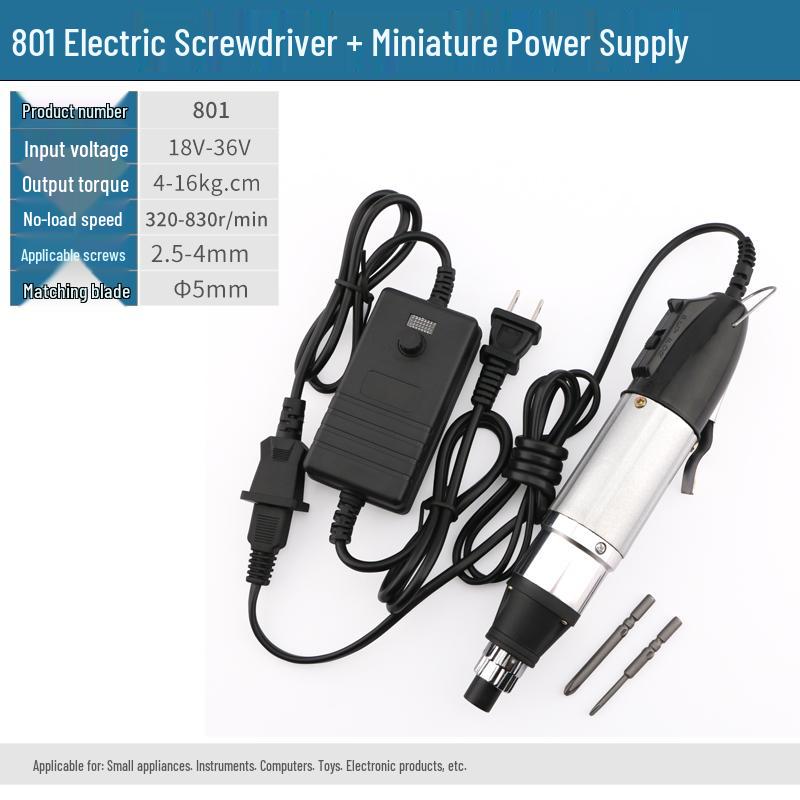 Electric Screwdriver Set 220V: Models 800, 801, 802 with Adjustable Speed and Torque