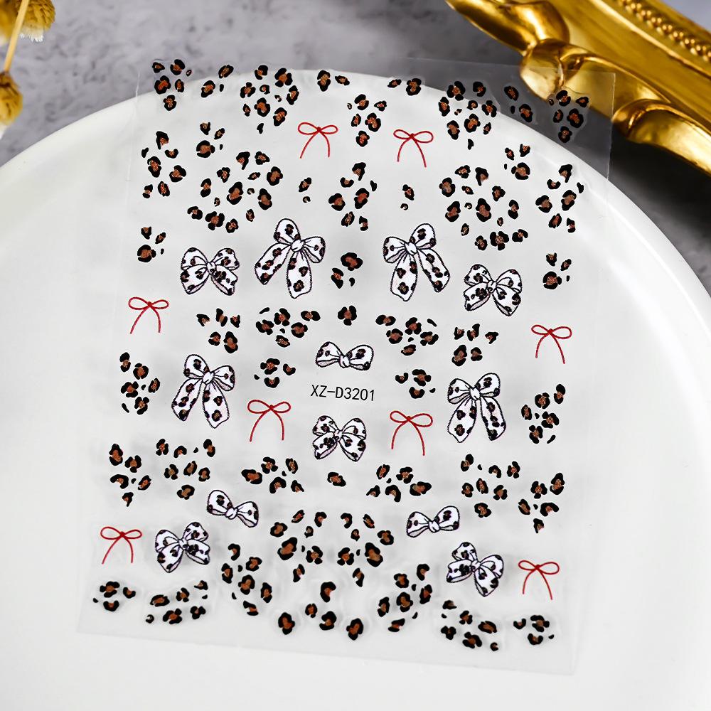 Leopard Print Nail Art Sticker Autumn And Winter Adhesive Obedient Nail Sticker Spice Girl Leopard Print Nail Art Decal
