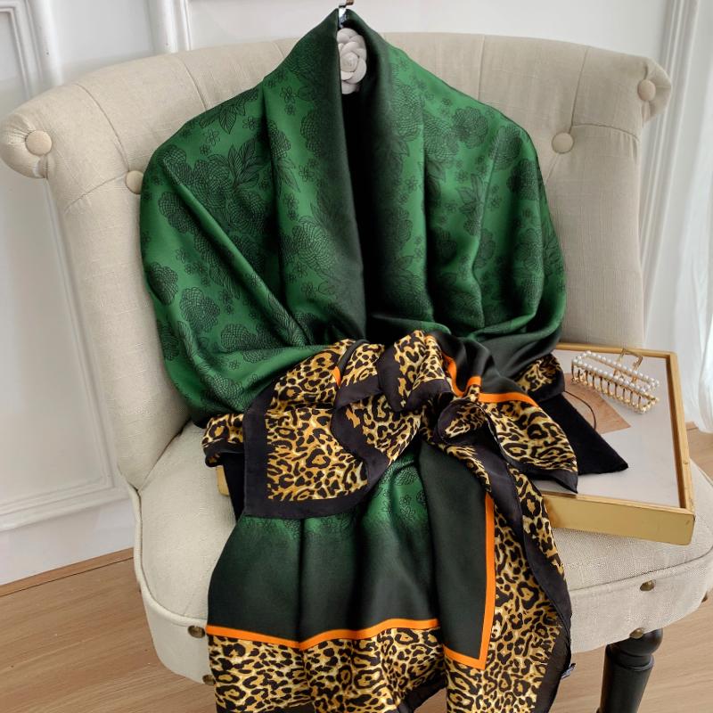 Luxury Brand Women Scarf Fashion Print Silk Scarves Summer Shawls And Wraps Soft Pashmina Lady Bandana Foulard Hijabs