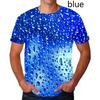 Fashion Raindrop 3D Printing T Shirt Water Drop Unisex Funny Short Sleeve Tee