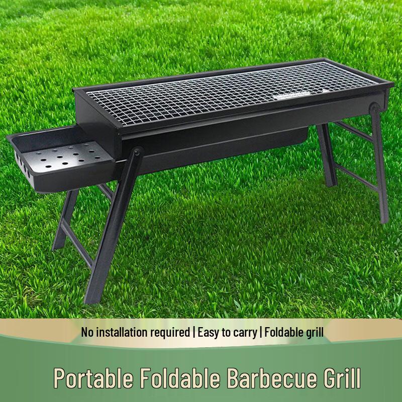 Tri-polig Hopfällbar Kolgrill