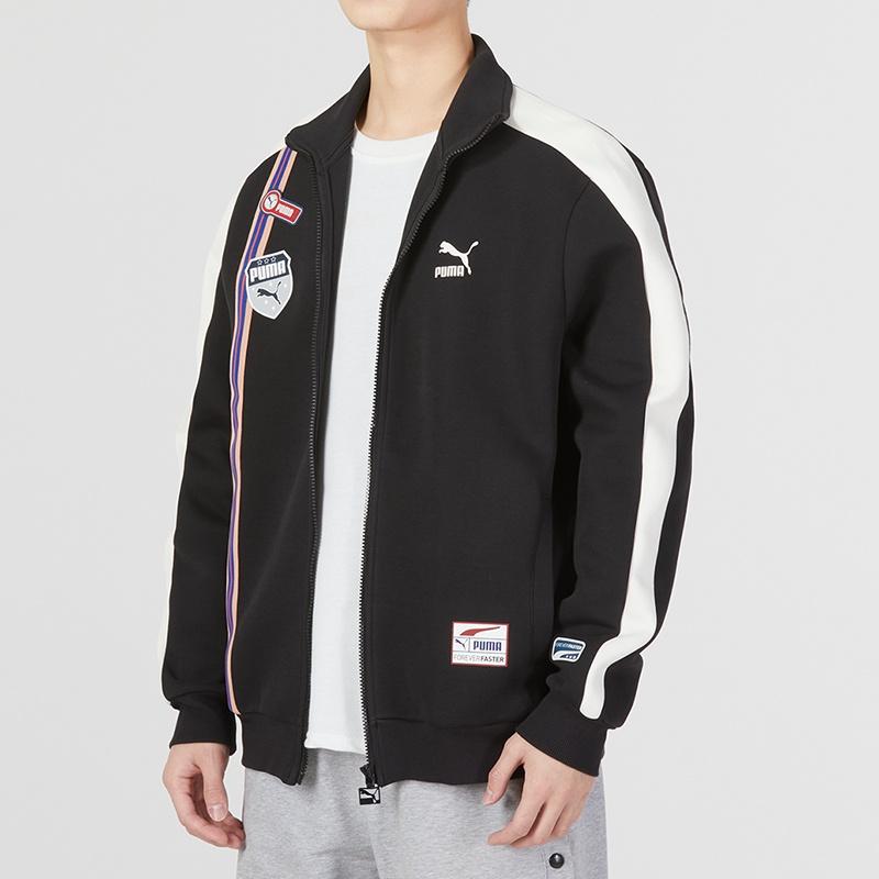 PUMA Team Badge Zipper Jacket 'Black' Men's 677375-01