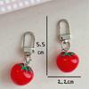 Novelty Tomato with Leaf Girl Keychain Charm Pendant Accessory for School Travel and Everyday Styles Daily Casual Use