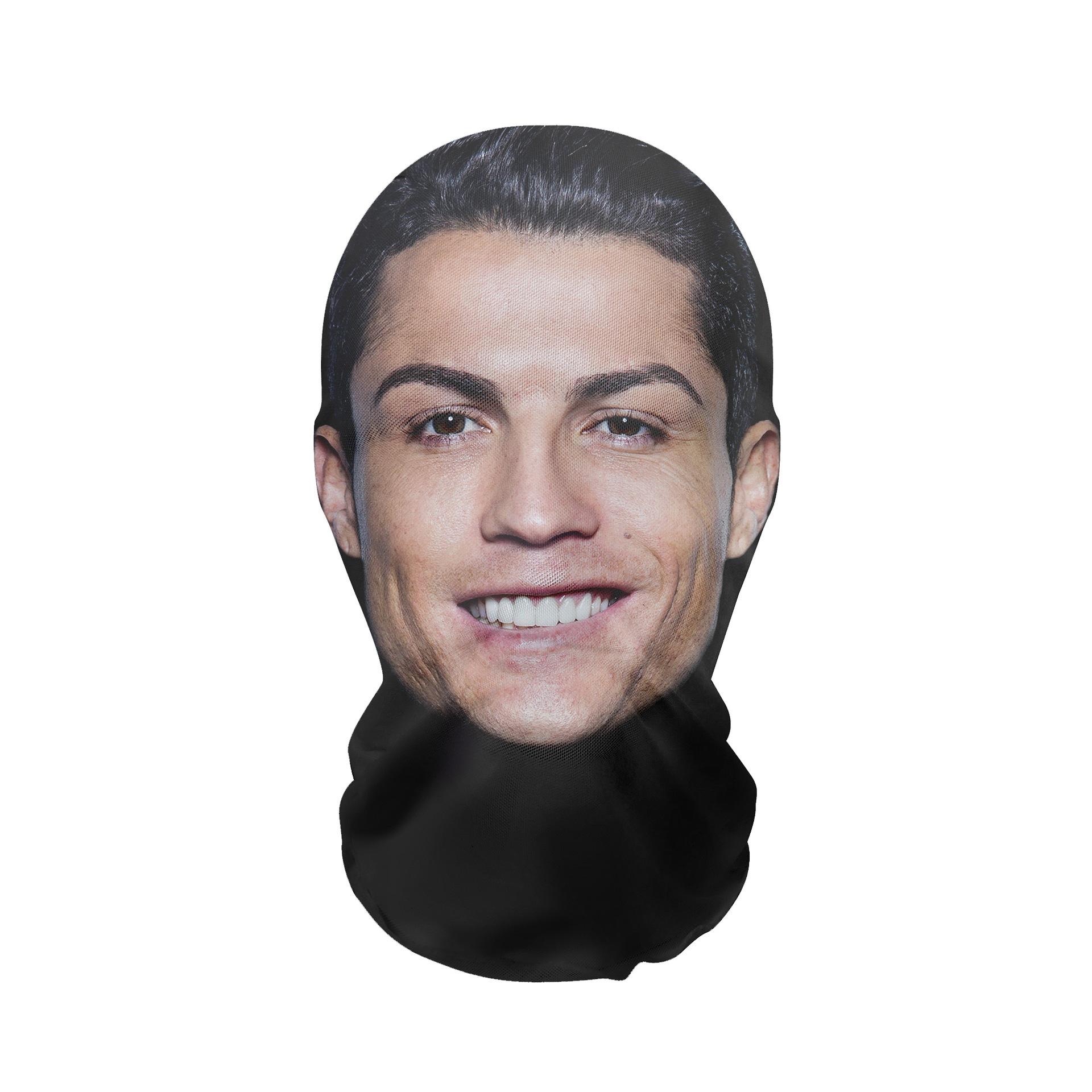 3D CR7 Месси Бесшовная Маска Смешное Лицо Напечатанный Платок На Голову Знаменитость Ледяной Шелк Защита от Солнца Маска На Голову Хэллоуин Косплей