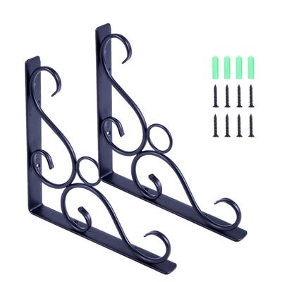 2pcs 8.3 Inch Shelf Bracket Heavy Duty High Strength Cast Iron Antique Style Garden Braces For Home