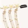 Golden Rhinestone Head Chain Long Tassel Forehead Chain Fashion Retro Hairpin  Women's Hair Jewelry