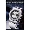 SANDA New Luminous Men's Quartz Watch Nails, Wodoodporne trendy Męskie zegarki kwarcowe
