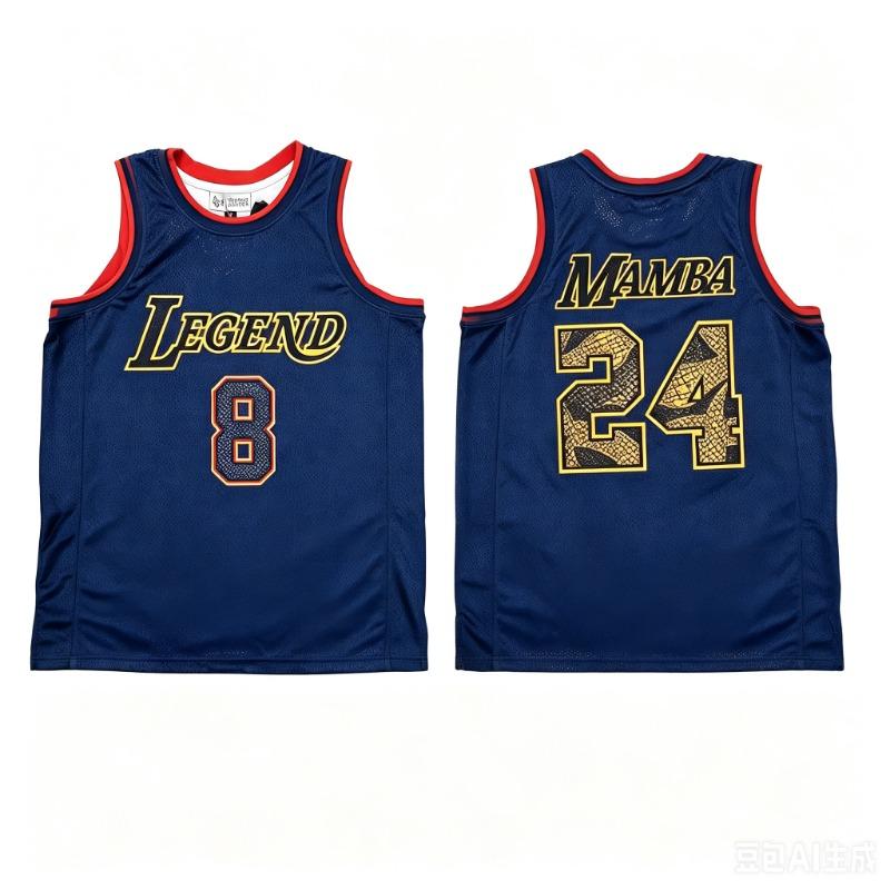New Basketball Jersey No.8&24 Summer Men's Sleeveless T-shirt Breathable Men's T-shirt and Tank Tops Quick-dry Clothes for Man