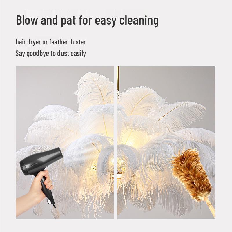 Postmodern Creative Feather LED Chandelier for Hotel, Club, Living Room, Bedroom
