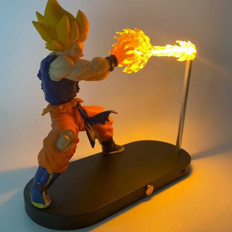 Dragon Ball Figure, Turtle Pie Qigong Wukong, Shock Wave Suspension Night Light Ornament Luminous Model Doll Gift