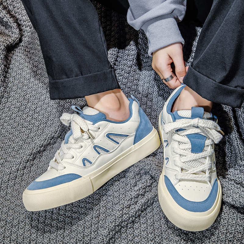 Fashion Round Tip Light Man Wide Foot Shoes Casual Luxury Sneakers High Quality Gym For Sport Specials Runners Health Special Use