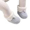 Baby Winter Walking Shoes for 0-12 Months Boys Girls, Lined Walkers with Color Block Design