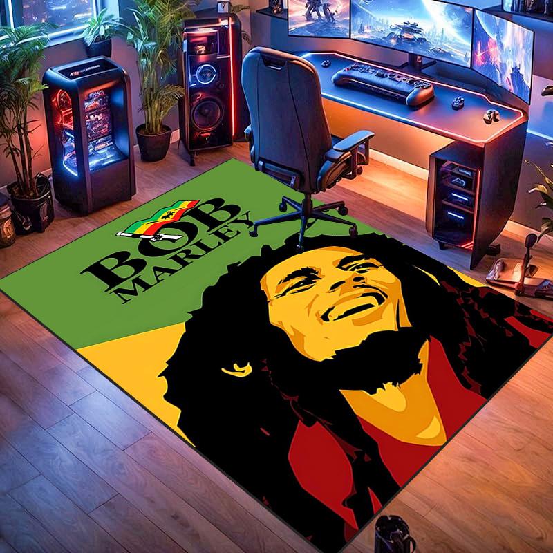 Vibrant Rasta Music Fusion Carpet Living Room and Bedroom Mats Doormat Dormitory Decoration Bathroom Mat Protective Pad
