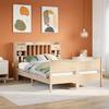 VidaXL Bed Frames Without Mattress 140x200 Cm Solid Pine Wood, Bed, Bedroom Furniture, Wooden Bed, Double Bed, 3323377