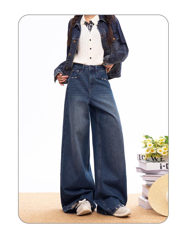 Vintage Washed Denim Jacket - Retro Loose Fit for Autumn/Winter