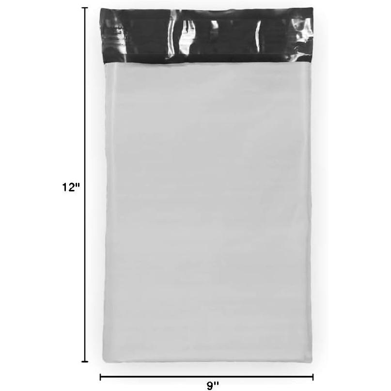 50 EcoSwift 9 X 12 White Small Poly Mailer Size #3 Self Sealing Envelopes Plastic Shipping Mailing Bags 9x12 1.7 Mil