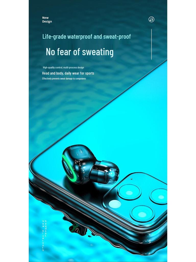 Bluetooth Earbuds M9: Single Ear, True Wireless Stereo, Long Standby, M6 Sports Model