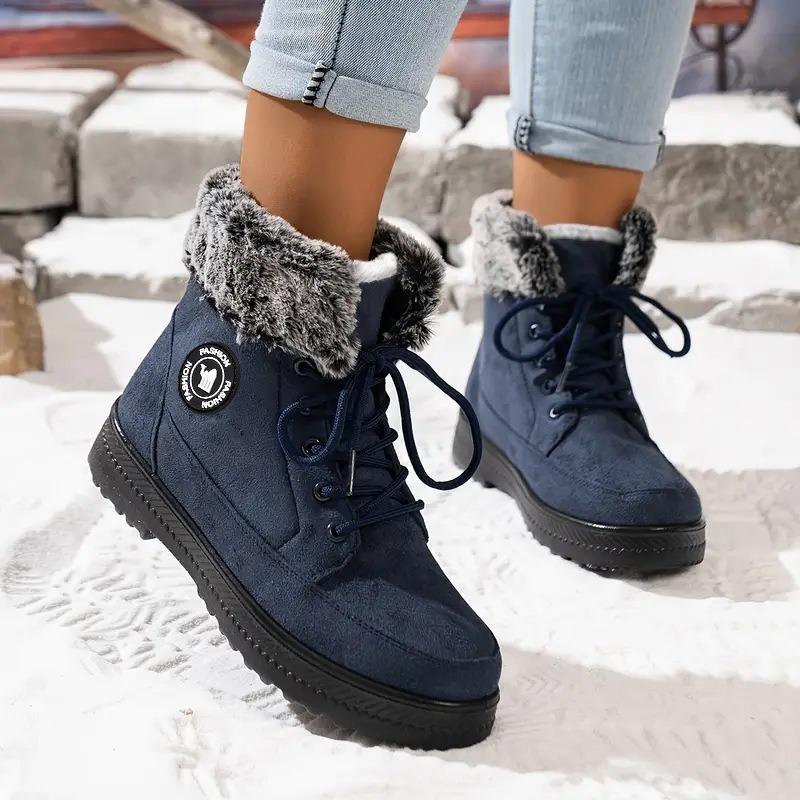 Shoes women's shoes winter new cotton boots piled thickened medium help warm snow boots pedal cotton shoes