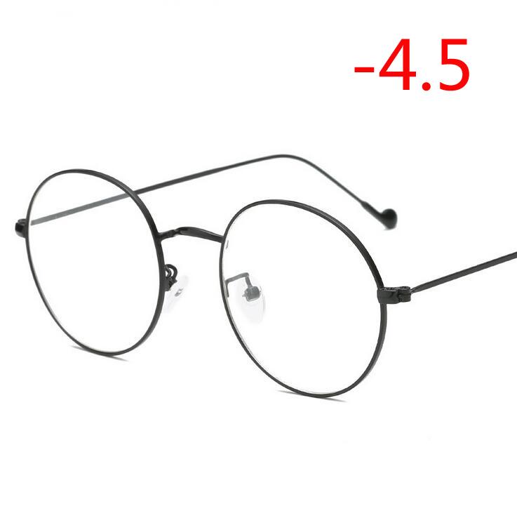 

Round Women Myopia Glasses With Astigmatism Vintage Metal Oval Prescription Eyelasses With Cylinder 0 -1.0 -1.5 -2.0 To -6.0