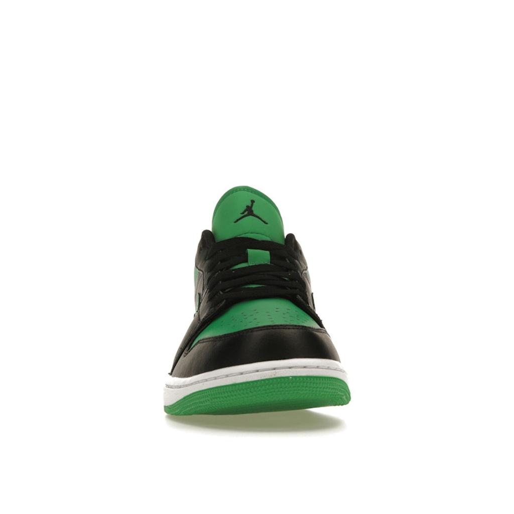 Air Jordan 1 Low Black Lucky Green Men Sneakers White 553558-065