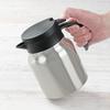 Pearl Metal Insulated Tabletop Pot, 1000ml/1.0L, Stainless Steel, Double-Layered Vacuum Wall, Silver, Elenot HC-247