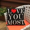 Love Letter Style Sofa Decorative Cushion Cover Passionate Greetings Concise Cotton Linen Car Seat Throw Pillow Case Cojines