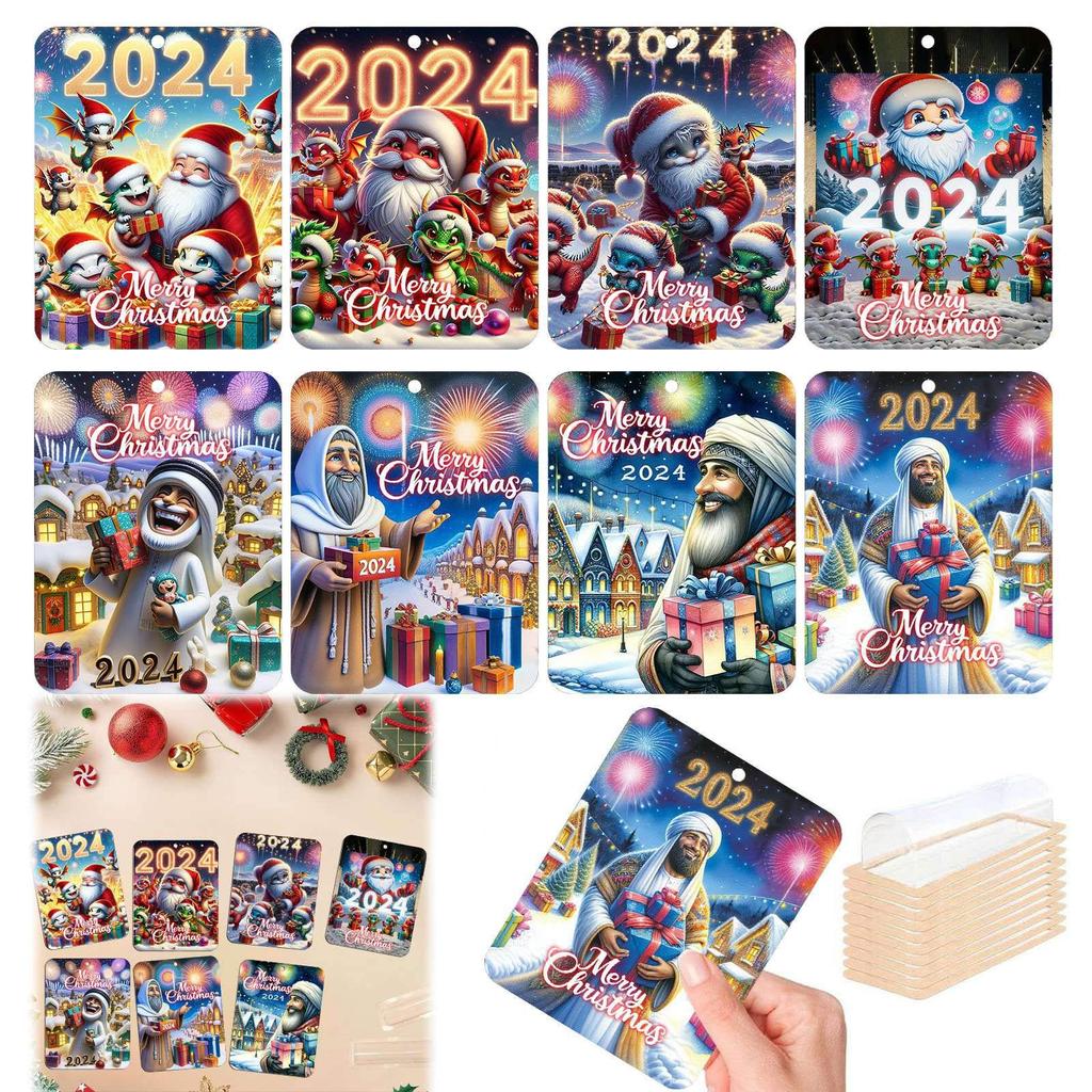 Christmas Wallet Ornament Set 8 Wallet Pendants Gift Card Wallet Holiday Gift Tags, Christmas Decorations And Card Combinations