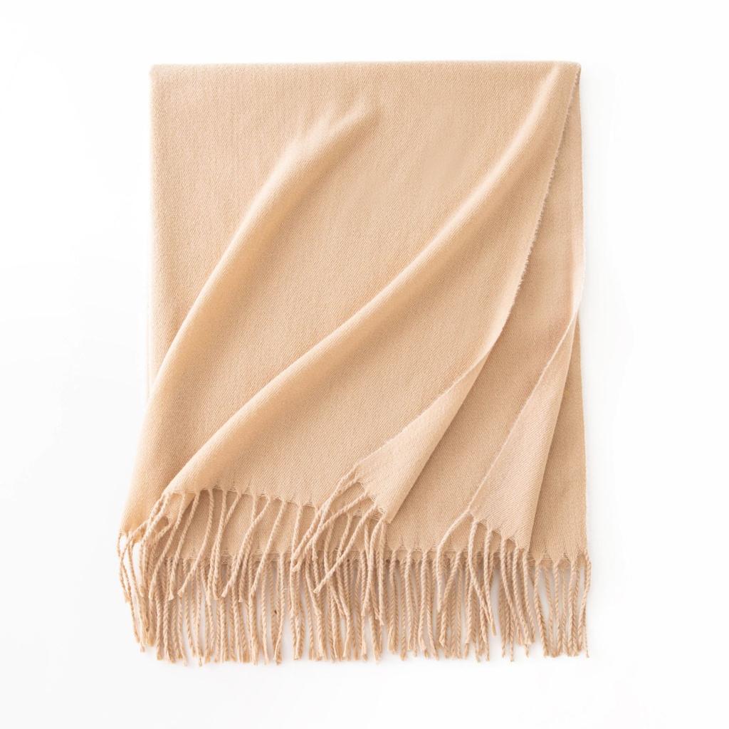 Cashmere Feel Solid Color Women's Imitation Cashmere Scarf Spring Atmosphere Korean Style Versatile Mid Length Shawl Scarf