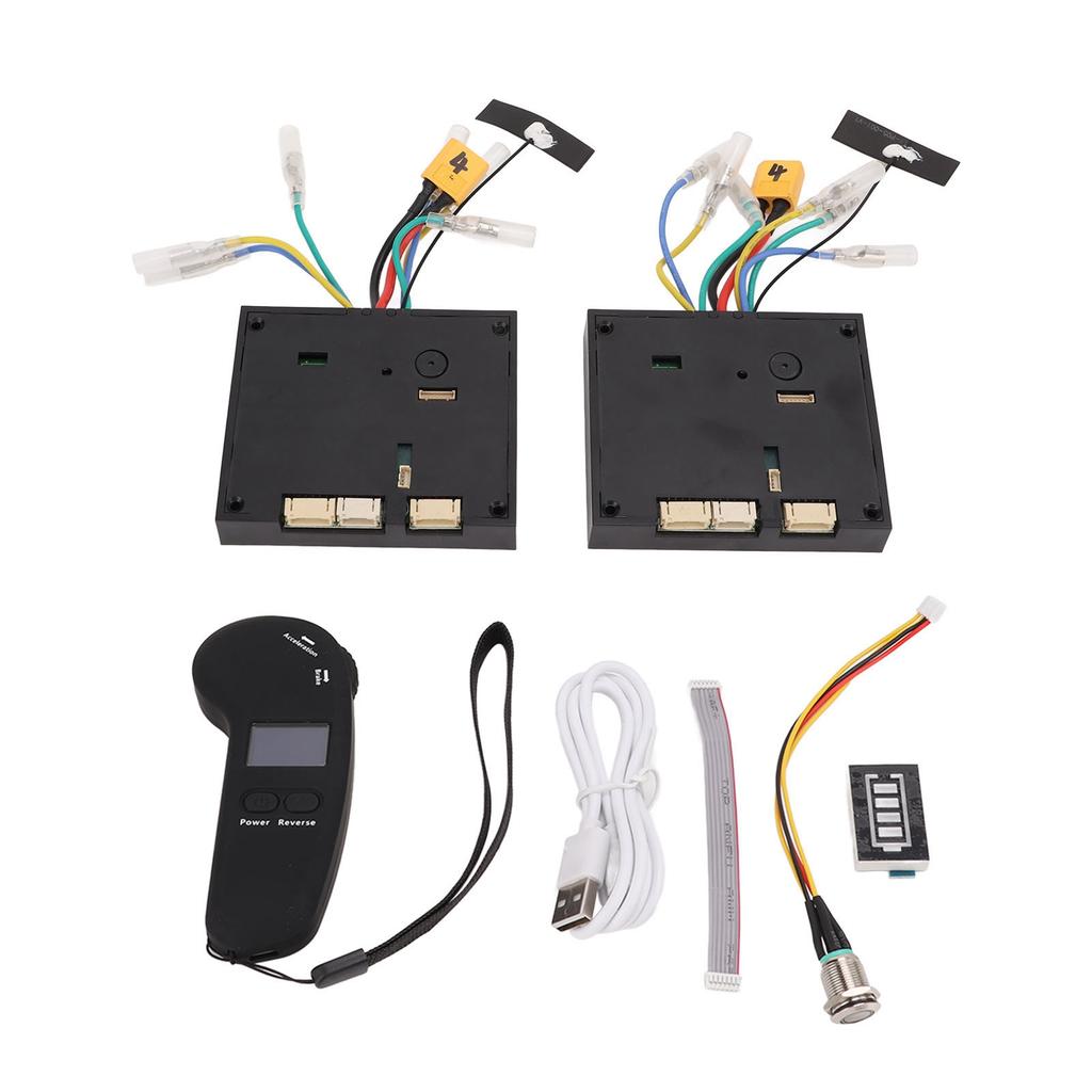 Electric Scooter 10S 4 Wheeled Control Module Hub Program with Connectors Remote Controller