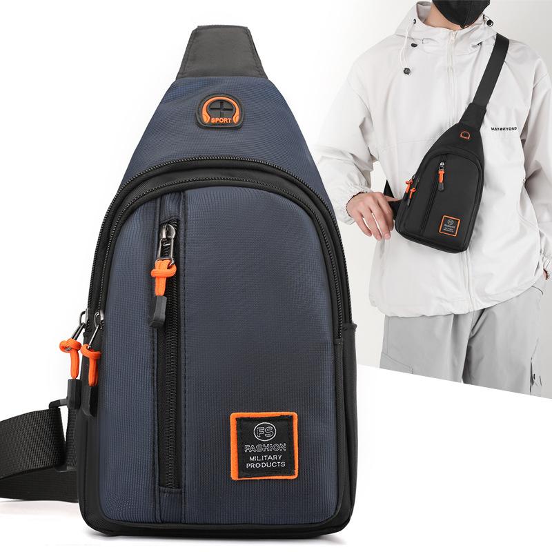 Ležérní pánská crossbody taška z oxfordské látky, vodotěsná, sportovní, fitness, taška přes hrudník, na mobilní telefon, drobné, doklady, úložné tašky