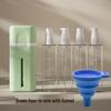Travel Set: 4-in-1 Refillable Spray & Press Bottles for Shampoo & Lotion.