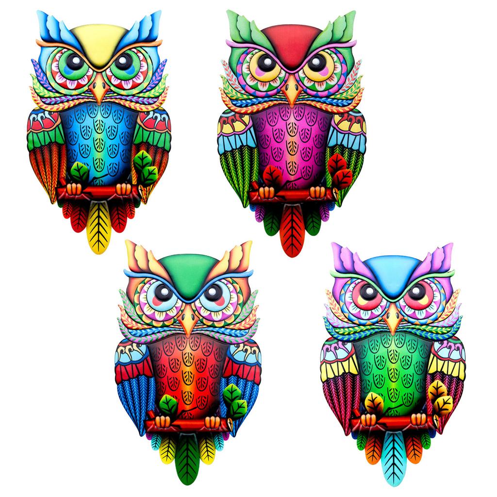 Metal Owl Wall Decorations Outside Garden Decoration Wall Statue Owl Wall Figurine Iron Material for Garden Fence Lawn