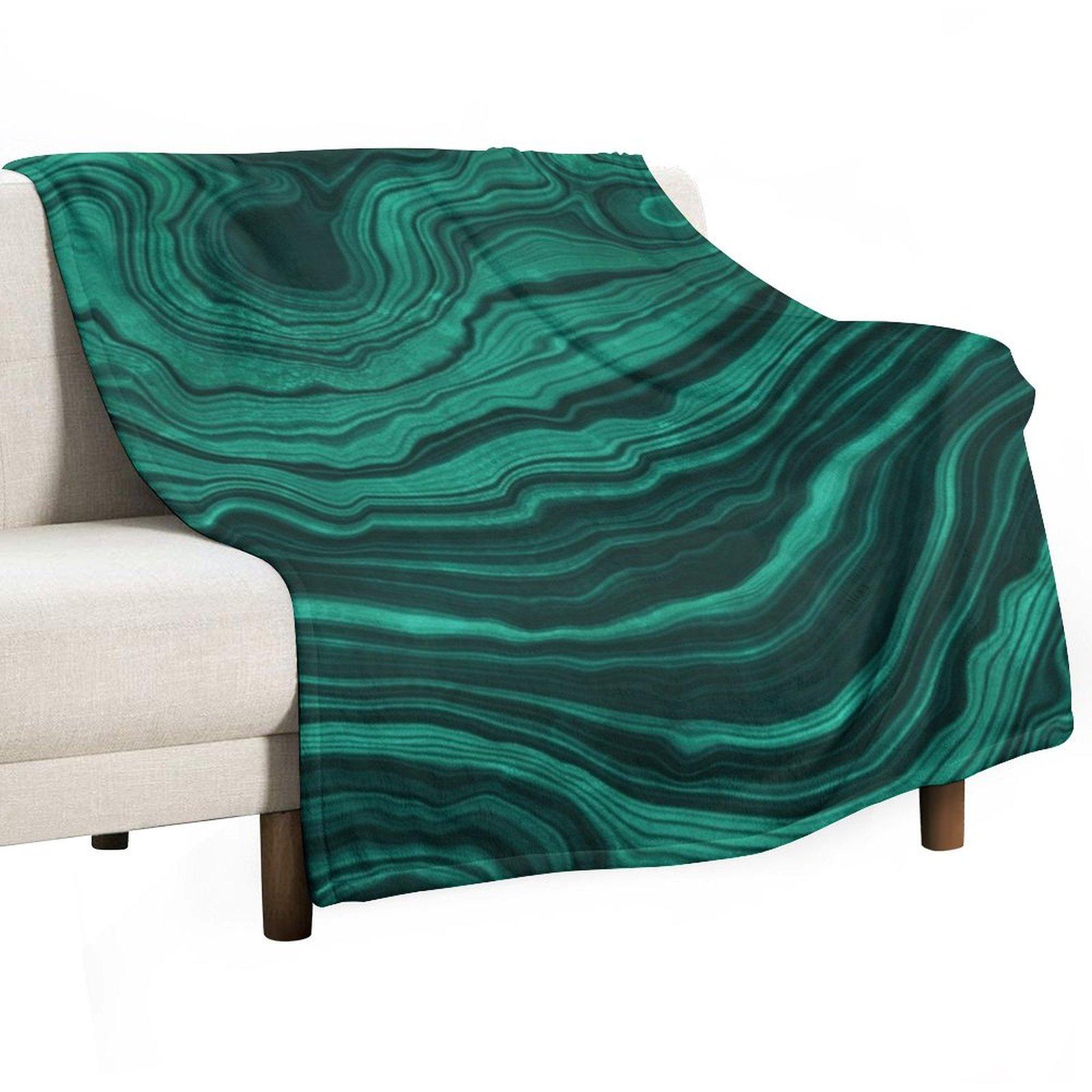 

Malachite Texture 01 Throw Blanket Multi-Purpose Soft Big Luxury Throw christmas gifts Blankets 30x40in