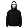 Children's Casual Halloween Zip-Up Hoodie with Fun Graphic Print for Boys and Girls