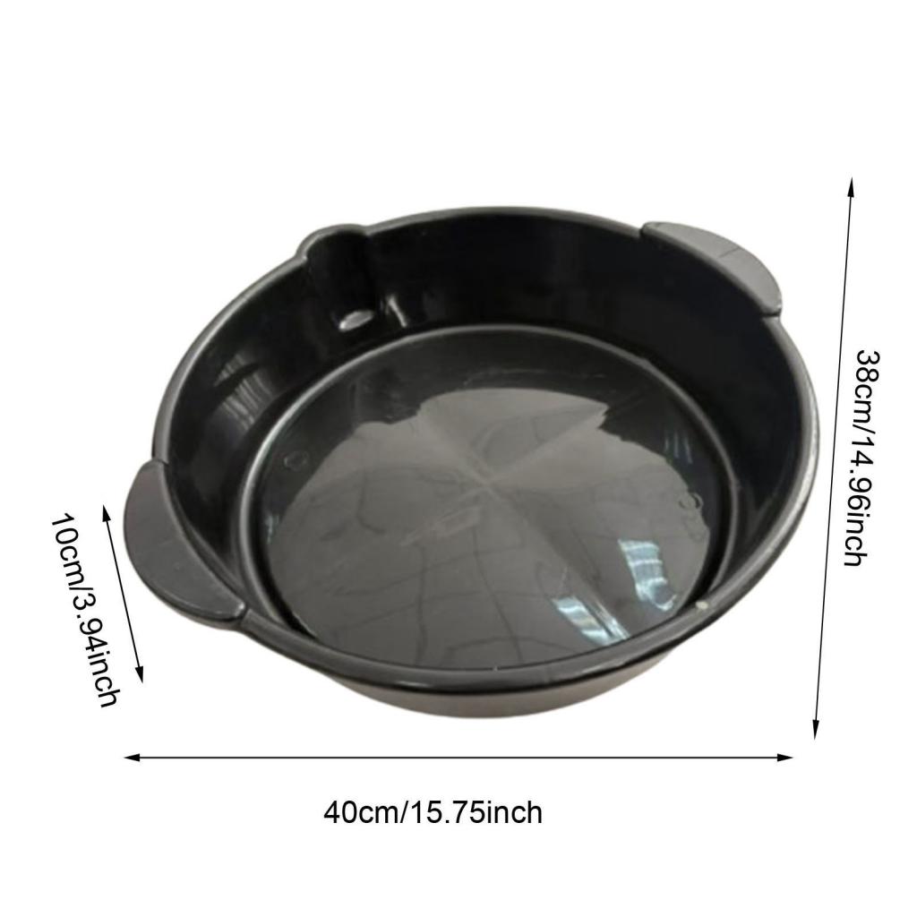 15L Car Oil Drain Pan Portable Waste Oil Collection Tray Easy to Clean Holder Thickened for Truck Repairing Part Cleaning Garage