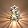 Christmas Tree Lantern Wooden Candlestick Table Lamp - Festive Home Decoration Ornament